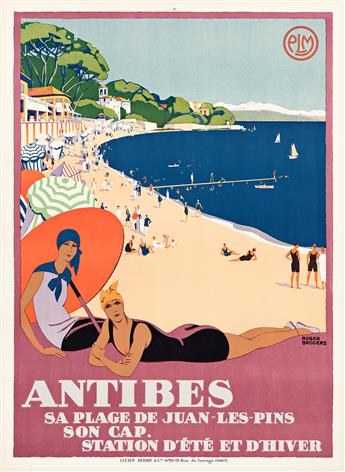 ROGER BRODERS (1883-1953). ANTIBES. Circa 1928. 42½x31 inches, 108x78¾ cm. Lucien Serre & Cie., Paris.                                           